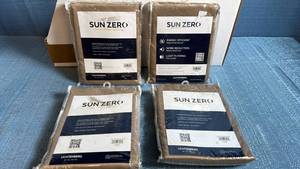 lot 8066 image: Sun Zero Energy Efficient Blackout Curtain Panels Set of 4