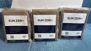 lot 8068 image: Sun Zero Energy Efficient Blackout Curtain Panels Set of 3