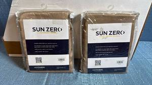 lot 8069 image: Sun Zero Energy Efficient Blackout Curtain Panels - Set of 2