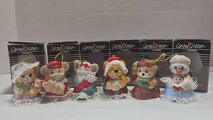 lot 322 image: Caring Critter Christmas Ornament Collection Set of 6