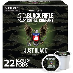 lot 338 image: Black Rifle Coffee Company Just Black Keurig K-Cup Pods  Medium Roast  22 Ct