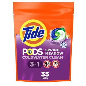 lot 358 image: Tide PODS Spring Meadow Scent HE Turbo Laundry Detergent Pacs  35 count