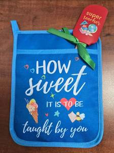 lot 441 image: How Sweet it is to Be Taught By You Oven Mitt & Spatula