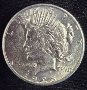 lot 451 image: (1) 1923 Peace Silver Dollar