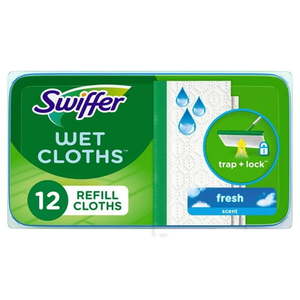lot 469 image: Swiffer Sweeper Wet Mopping Cloths  Multi Surface Refills  Fresh  12 Count