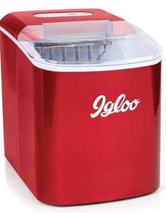 lot 9001 image: Igloo 26-lb Automatic Electric Countertop Ice Maker - 9 Cubes in 7 Mins, with Scoop and Basket