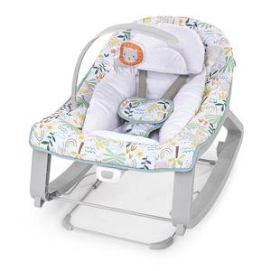 lot 9044 image: Ingenuity Keep Cozy 3-in-1 Grow with Me Baby Bouncer, Rocker & Toddler Seat - Isle of Palms Detachable Toy Bar, Reclining Seat, Calming Vibration