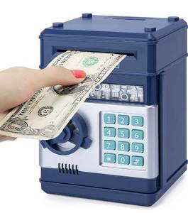 lot 9047 image: Refasy Piggy Bank Cash Coin Can ATM Bank Electronic Coin Money Bank for Kids Age 3-12, Money Savings Box Mini ATM Coin Bank Toys Gifts for 3 4 5 6 7 8 9 10 11 12 Year Old Boys Girls