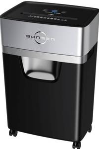 lot 9056 image: BONSEN 16-Sheet Heavy Duty Paper Shredder for Office, 60-Minute Running Time Cross-Cut CD Shredder with 60dB Low-Noise, 5.3-Gallon Pull Out Bin, Anti-Jam & Quiet Shredder for Home Office