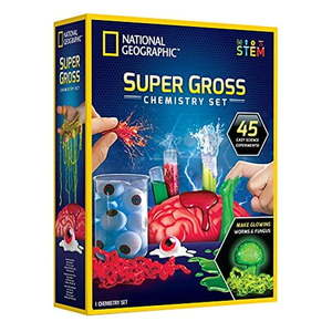 lot 9065 image: NATIONAL GEOGRAPHIC Gross Science Lab - 15 Gross Science Experiments for Kids  Dissect a Brain  Burst Blood Cells  and More  Great STEM Science Kit for Kids Who Love Gross Science Experiments
