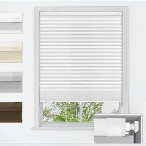 lot 9086 image: LazBlinds No Tools No Drill Cordless Cellular Shades, Blackout Light Blocking Honeycomb Shades for Home, Thermal Insulation Blinds for Windows, 35 W x 36 H, White