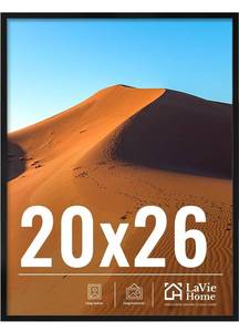 lot 9101 image: LaVie Home 20x26 Picture Frame for Wall Display, 20x26 Black Picture Frame with HD Plexiglas, 20 x 26 Poster Frame 1 Pack, Display Frame for Vertical or Horizontal, Classic Collection