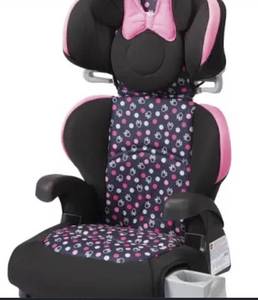 lot 9109 image: Disney Baby Pronto Belt-Positioning Booster Car Seat, Modern Minnie