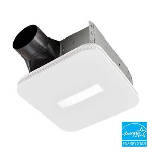 lot 9115 image: 110 CFM Bathroom Exhaust Fan with CCT LED Light CleanCover Grille  ENERGY STAR