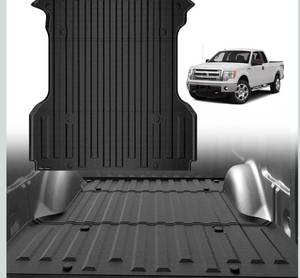 lot 9130 image: Truck Mat Compatible with 2004-2014 Ford F150 Accessories 5.5FT Accessories, Truck Bed Mat Heavy Duty Custom Fit All Weather Protection TPE Pickup Liner