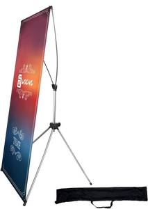 lot 9135 image: USCNC X Banner Stand Adjustable Fit Banner 23 x 63 to 32 x 78 Inch, Portable Travel Bag, Bigger, More Adaptable Advertising, Stores, Tradeshow, Restaurant, Event, Birthday & Party (1 PACk
