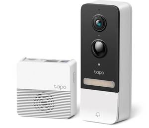lot 9140 image: Tapo TP-Link Smart Video Doorbell Camera, Chime Included, 2K 5MP, Color Night Vision, 2-Way Audio, Free AI Detection, CloudSD Card Storage, Works wAlexa & Google Home, D230S1 Sd Card Not Included