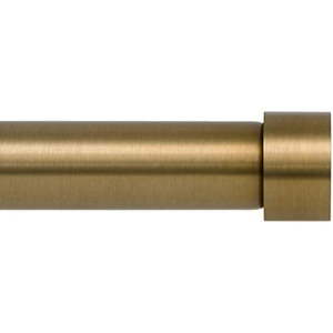 lot 9157 image: Ivilon Drapery Window Curtain Rod - End Cap Style Design 1 Inch Pole. 28 to 48 Inch Color Warm Gold