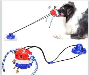 lot 9162 image: Interactive Dog Toys Aggressive Chewer Suction Cup Tug of War, Indestructible Puzzle Toys & Treat Dispensing Ball for Dog Enrichment