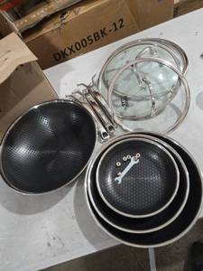 lot 9184 image: Snow clad cookware 4 piece pan Set