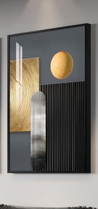 lot 9195 image: Large Framed Modern Elegant Wall Art for Living Room 24x36