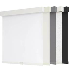 lot 9199 image: AOSKY Blackout Roller Shades Cordless Blinds for Windows, Free-Stop Shades with Valance, Thermal Insulated Fabric, UV Protection, Natural Woven Blinds for Home and Office (35.5 W x 72 H, White