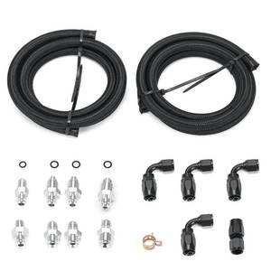 lot 9206 image: PQY AN6 Power Steering Pump Hose Fitting Kit Return to Reservoir Hose Kit for Pump Mount Reservoir Compatible with LS Swap LS1 LS3