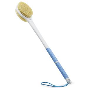 lot 9215 image: Shower Brush with Soft and Stiff Bristles,20.5 Extra Long Handle Dual-Sided Back Scrubber Bath Brush Body Exfoliator for Wet or Dry Brushing (Extra Long Handle)