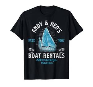 lot 9232 image: Vintage Andy and Reds Boat Repair Fishing Charters Boating T-Shirt Grey Large