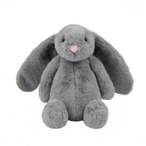 lot 9236 image: Best Pet Supplies Interactive Squeaky Dog Chew Toy, Ideal Dog Toys for Chewers, Small, Medium & Large Dogs, and Fetch Lovers - Bunny (Gray), Large