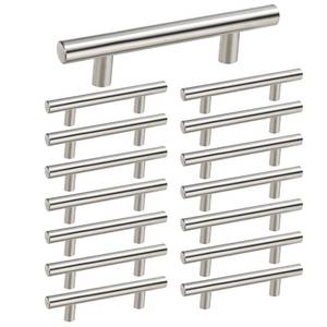 lot 9250 image: homdiy 15 Pack Brushed Nickel Cabinet Pulls Drawer Handles Cabinet Hardware Stainless Steel Cabinet Handles 4in Hole Centers Cupboard Pull Drawer Pulls, 201SN