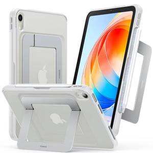 lot 9257 image: TORRAS Ostand K1 Guardian for iPad Air 11 inch Case M4M3M2 (202620252024), Ultra Stable Stand, Multiple Adjustable Viewing Angles, Slim Protective Kickstand Cover with Pencil Holder, White
