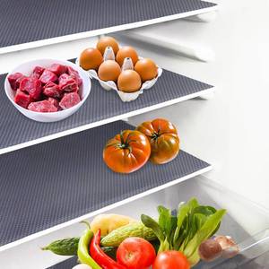 lot 9266 image: Daixers 10Pcs Refrigerator Liners, Washable Fridge Liner Shelf Mats Refrigerator Pads for Cupboard Cabinet Drawer Home Kitchen Accessories Organization (Grey)
