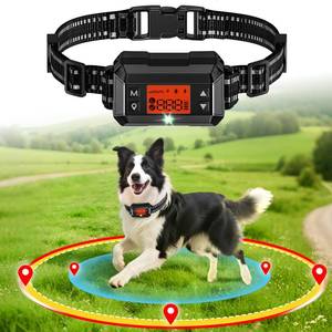 lot 9270 image: DJNFGQ GPS Wireless Dog Fence System, Electric Electric Dog Fence Using GPS Electric Satellite Technology, with a Range of 15-2000m, IPX7 Waterproof Rechargeable Collar Receiver,Outdoor Use Only6