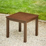 Lakewood Aluminum Outdoor Side Table 22.8 x 22.8" Walnut - Retail $199.99