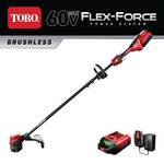 Toro Flex Force 60V Brushless 13/15   String Trimmer with Battery & Charger