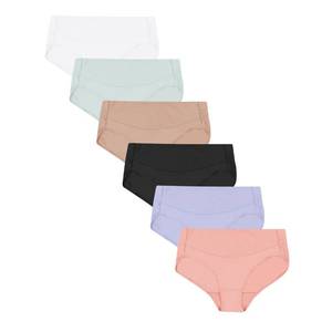 lot 4609 image: Hanes womens Signature Smooth Womens Microfiber Hi-cut 6-pack Underwear, Assorted, 9 US - Retail $19