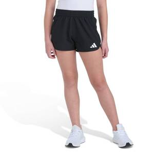 lot 4625 image: adidas Girls Elastic Waistband Woven Pacer Short with Binding, Black, XL(16) - Retail $18