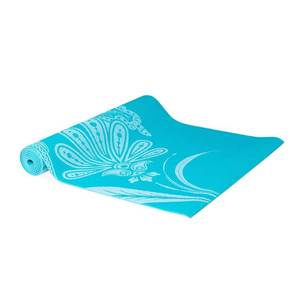 lot 4629 image: Tone Fitness Floral Yoga Mat - Blue(5mm) - Retail $49
