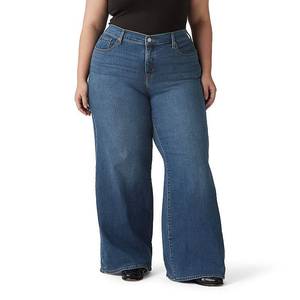lot 4636 image: Plus Size Levis 318 Shaping Wide-Leg Jeans, Womens, Size 20 - Regular, Clever - Retail $75