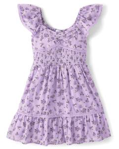 lot 4700 image: The Childrens Place,Girls,Casual Smocked Dress,SleevelessLavender Tea,Medium - Retail $18