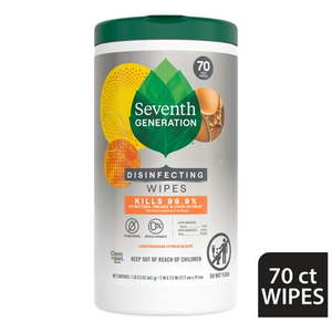 lot 4739 image: Seventh Generation Disinfecting Wipes  Lemongrass Citrus  70 Wipes