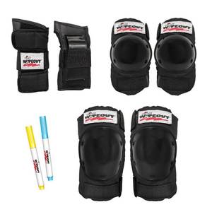 lot 4740 image: Wipeout Dry Erase Kids Pad Set 3pk - Black Cycling, Skateboarding Protection&nbsp