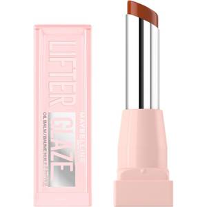 lot 4751 image: MAYBELLINE Lifter Glaze Oil Balm with Hyaluronic Acid and Hydrating Oil Blend, Lip Balm with 24HRs of Smooth, Moisturizing Shine, Latte Crush (Sheer Medium Brown Nude) - Retail $7
