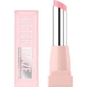 lot 4755 image: MAYBELLINE Lifter Glaze Oil Balm with Hyaluronic Acid and Hydrating Oil Blend, Lip Balm with 24HRs of Smooth, Moisturizing Shine, Pink Drip (Sheer Baby Pink) - Retail $7