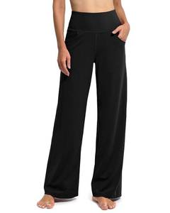 lot 4768 image: Promover Wide Leg Pants for Women Work Slacks(Black,S,Short) - Retail $37