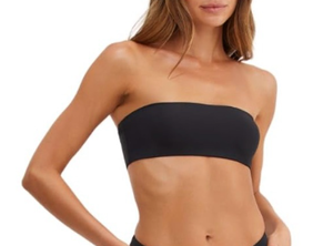 lot 4774 image: Gottex Womens Standard Golden Hour Texture Lurex Bandeau Bikini Bra, Black size 6