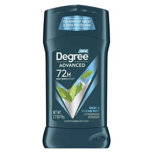lot 4822 image: Degree Men Advanced 72H Antiperspirant Deodorant Sage & Ocean Mist  2.7 oz - Retail $14