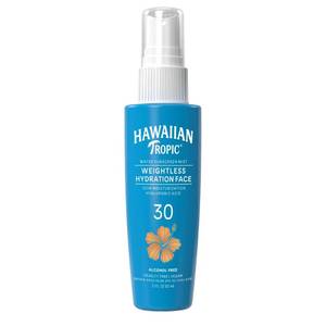 lot 4836 image: Hawaiian Tropic Weightless Hydration Water Face Mist Sunscreen - SPF 30 - 2.1oz - Retail $17
