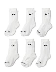 lot 4867 image: Nike Dri-Fit Performance Basic Crew (ToddlerLittle Kid) White 5-7 (10 Toddler-3 Little Kid) - Retail $20